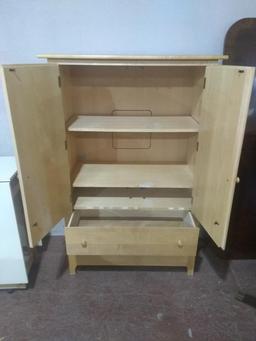 Contemporary Maple Two Drawer Storage Cabinet/Entertainment Center