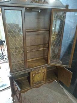 MCM Mahogany China Cabinet (2 pieces)