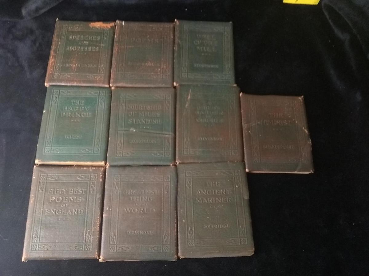 Collection Vintage 10 Little Leather Library Books