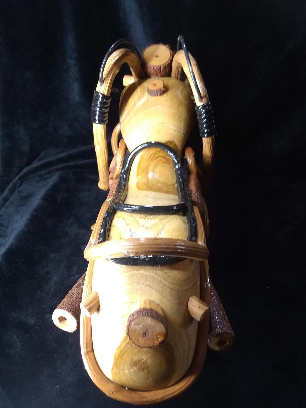 Wooden Motorcycle Figure