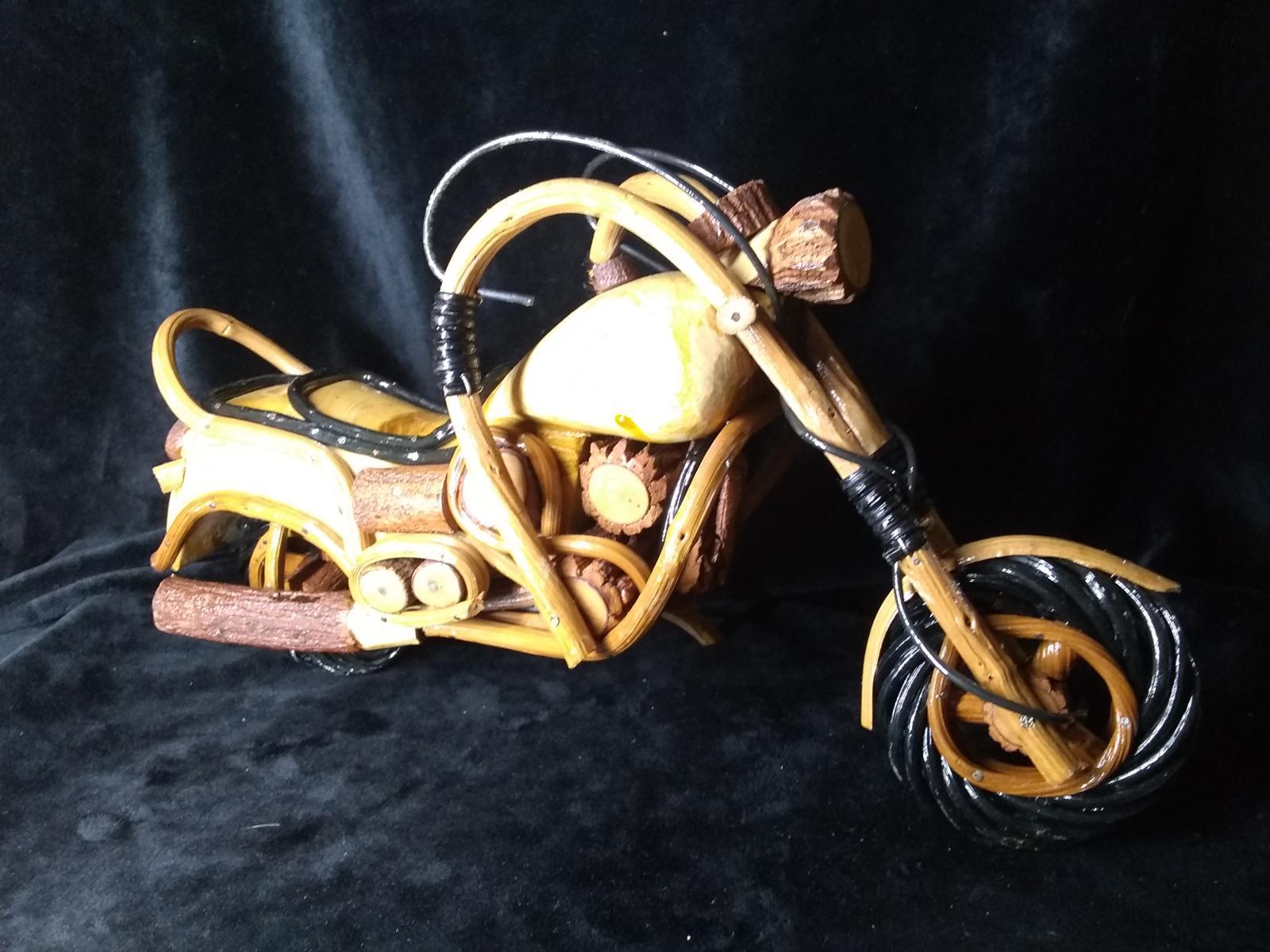 Wooden Motorcycle Figure