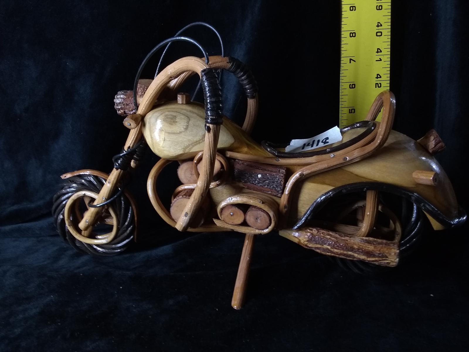 Wooden Motorcycle Figure