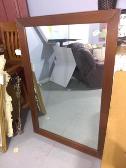 Large Wooden Framed Hanging Mirror-NO SHIPPING