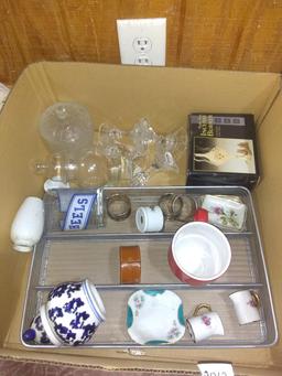 BL- Flatware Storage Tray, Mugs, Candlesticks, Glass Candy Dishes