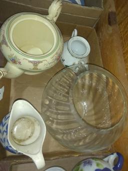 BL- Round Glass Bowl/Planter, Teapot