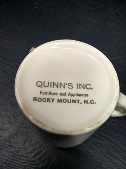 Vintage Quinn's Rocky Mount Advertising Mug-Children on Seesaw