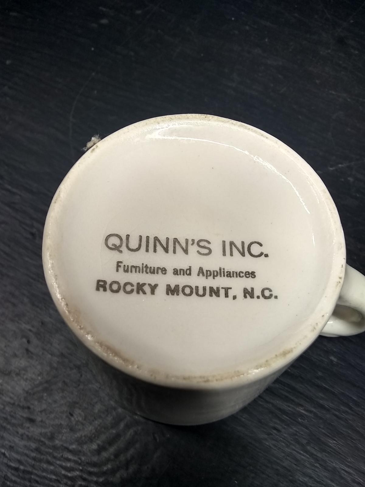 Vintage Quinn's Rocky Mount Advertising Mug-Children on Seesaw