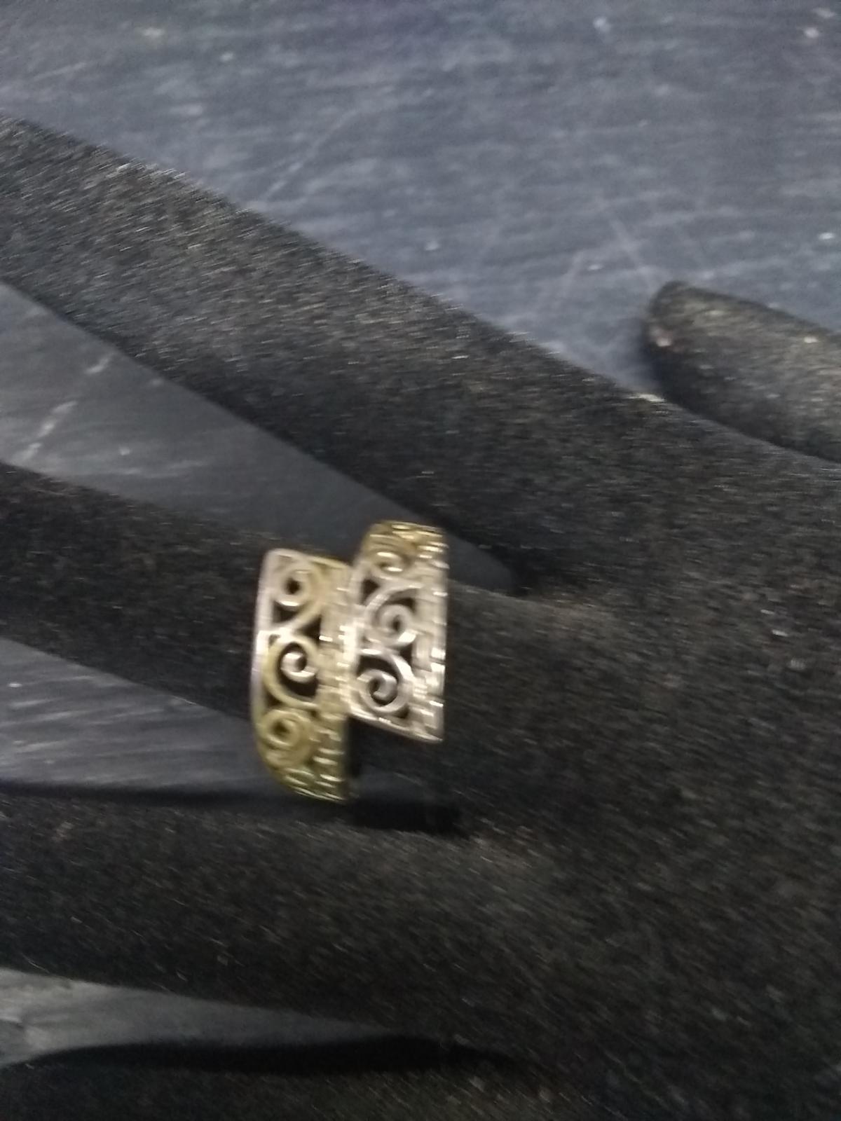 Jewelry-Sterling Silver Open Filigree Connecting Band Ring