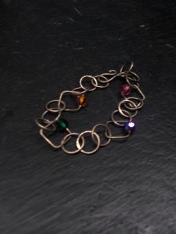 Jewelry-Open Link Chain and Beaded Bracelet