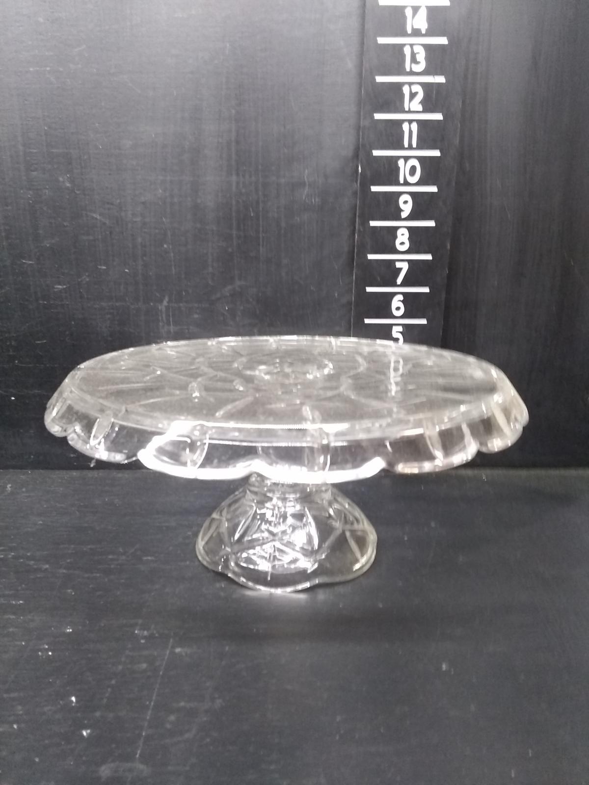 Crystal Pedestal Cake Plate