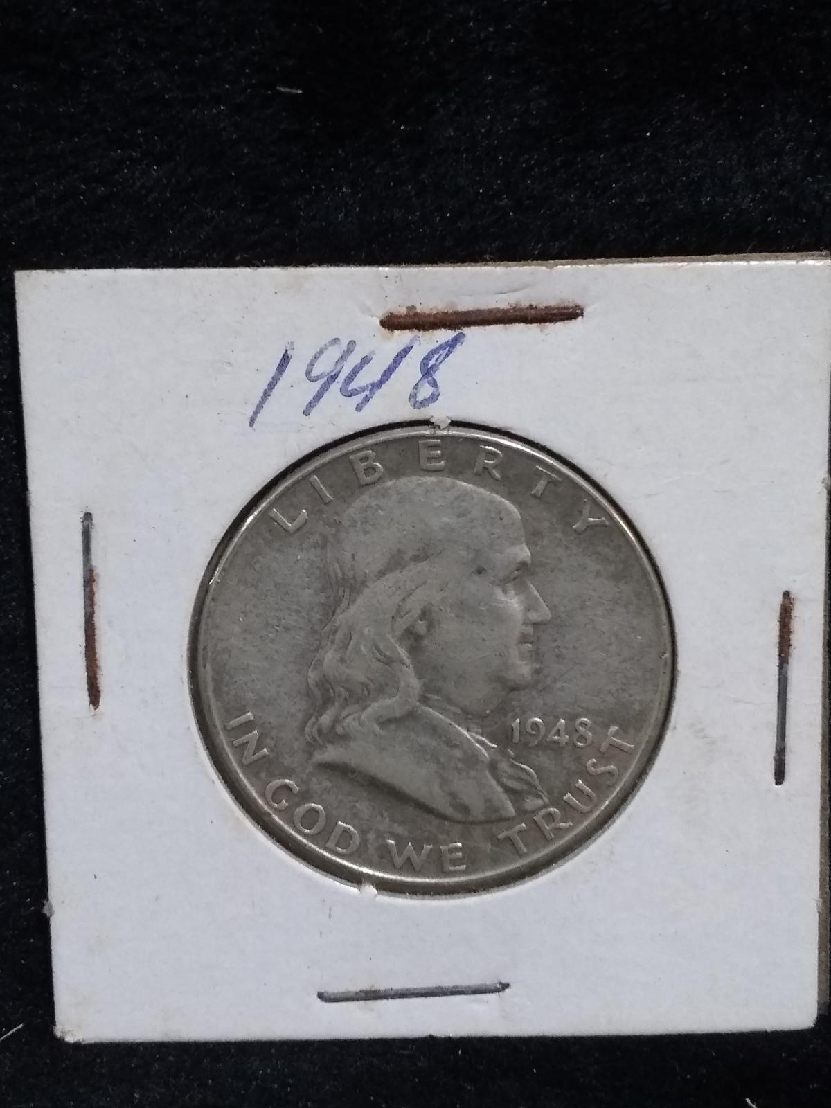 Coin-1948 Benjamin Franklin Half Dollar