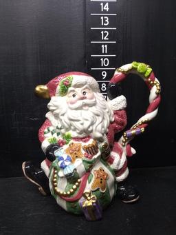 Fitz and Floyd Ceramic Santa Pitcher