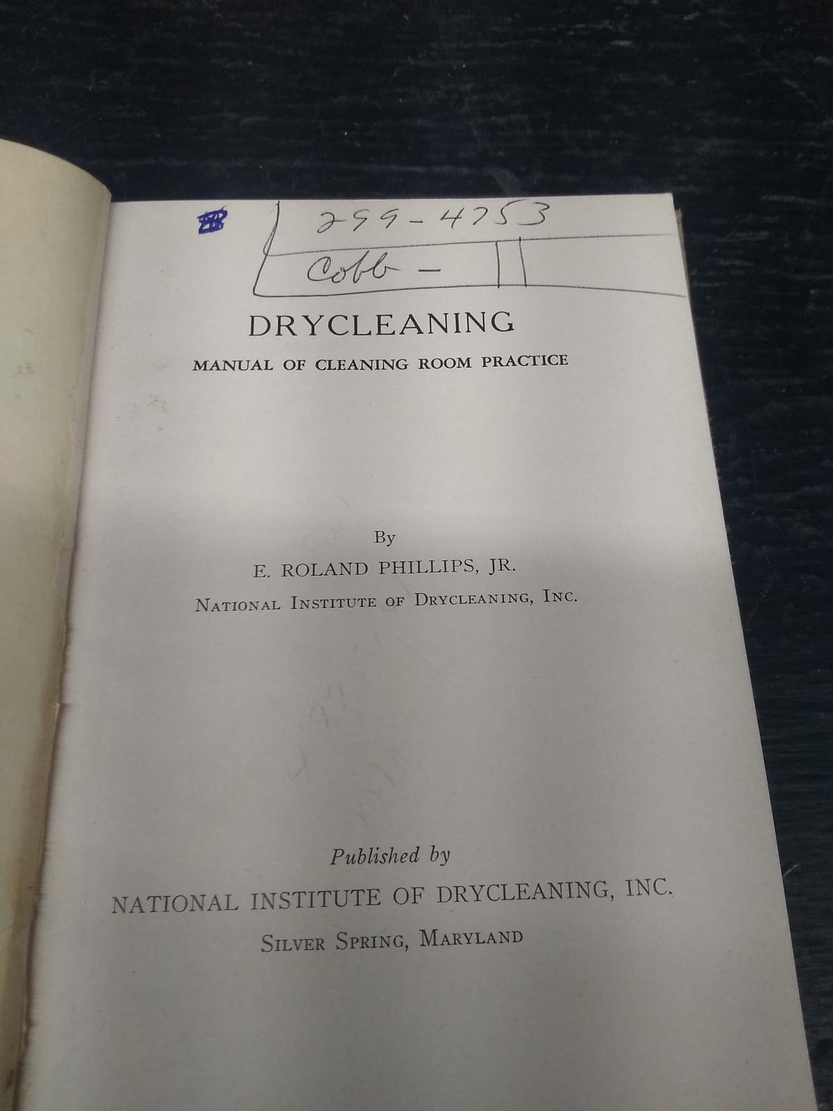 Vintage Book-Drycleaning-1961