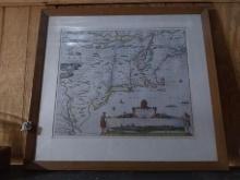 Framed and Matted Map-Novi Belgn (New Belgian)