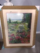 Framed and Double Matted Print-Field of Wildflowers-NO SHIPPING