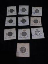 Coin-Collection 10 1935 & 1936 Buffalo Nickels