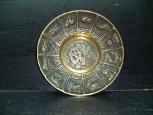 Vintage Brass Horoscope Ashtray