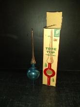 Antique Glass Ornament Tree Topper with Original Box