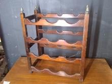 Contemporary Mahogany Wine Rack