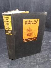 Vintage Book-Archy and Mehitabel 1930