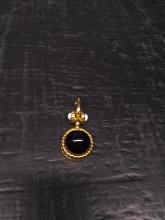 Monet Costume Jewelry Black Onyx Pendant