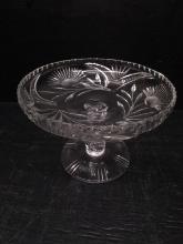 Lead Crystal Pedestal Cake Plate