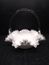 Vintage Silver Crest Fenton Handle Bowl