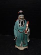 Hand painted Japan Figurine-Priest with Scroll