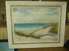 Framed Acrylic on Board-Sand Dunes