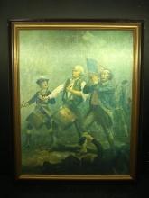Artwork-Framed Giclee on Canvas-Spirit of 76 by A.M. Willard