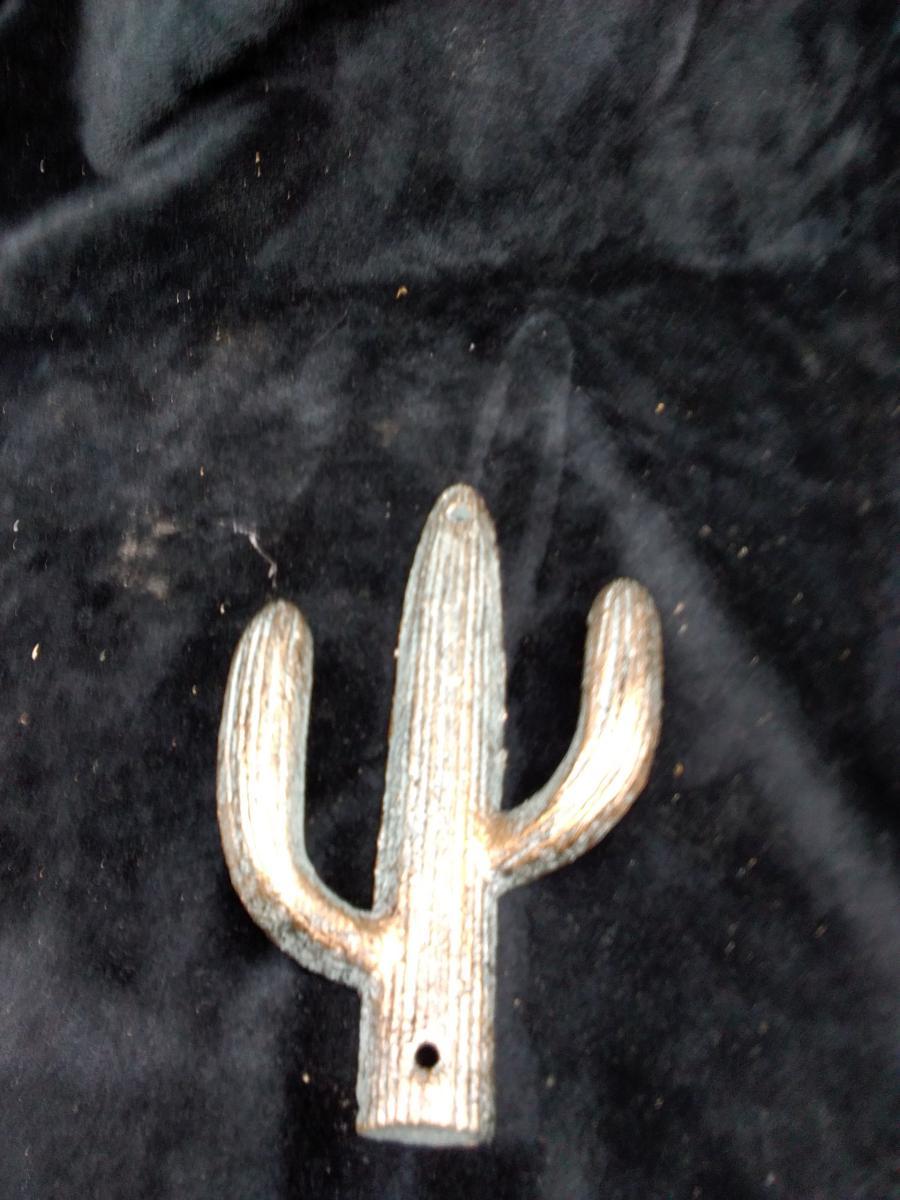 Decorative Cast Metal Coat Hook-Cactus
