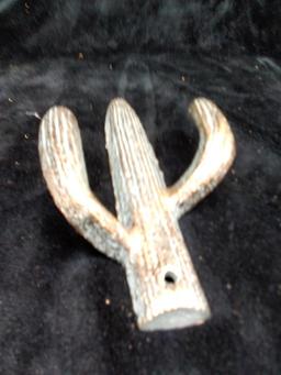 Decorative Cast Metal Coat Hook-Cactus