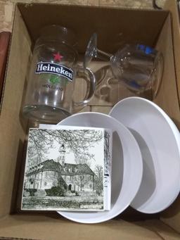 BL-Beer Mugs, Tile Trivets, Plastic Cereal Bowls