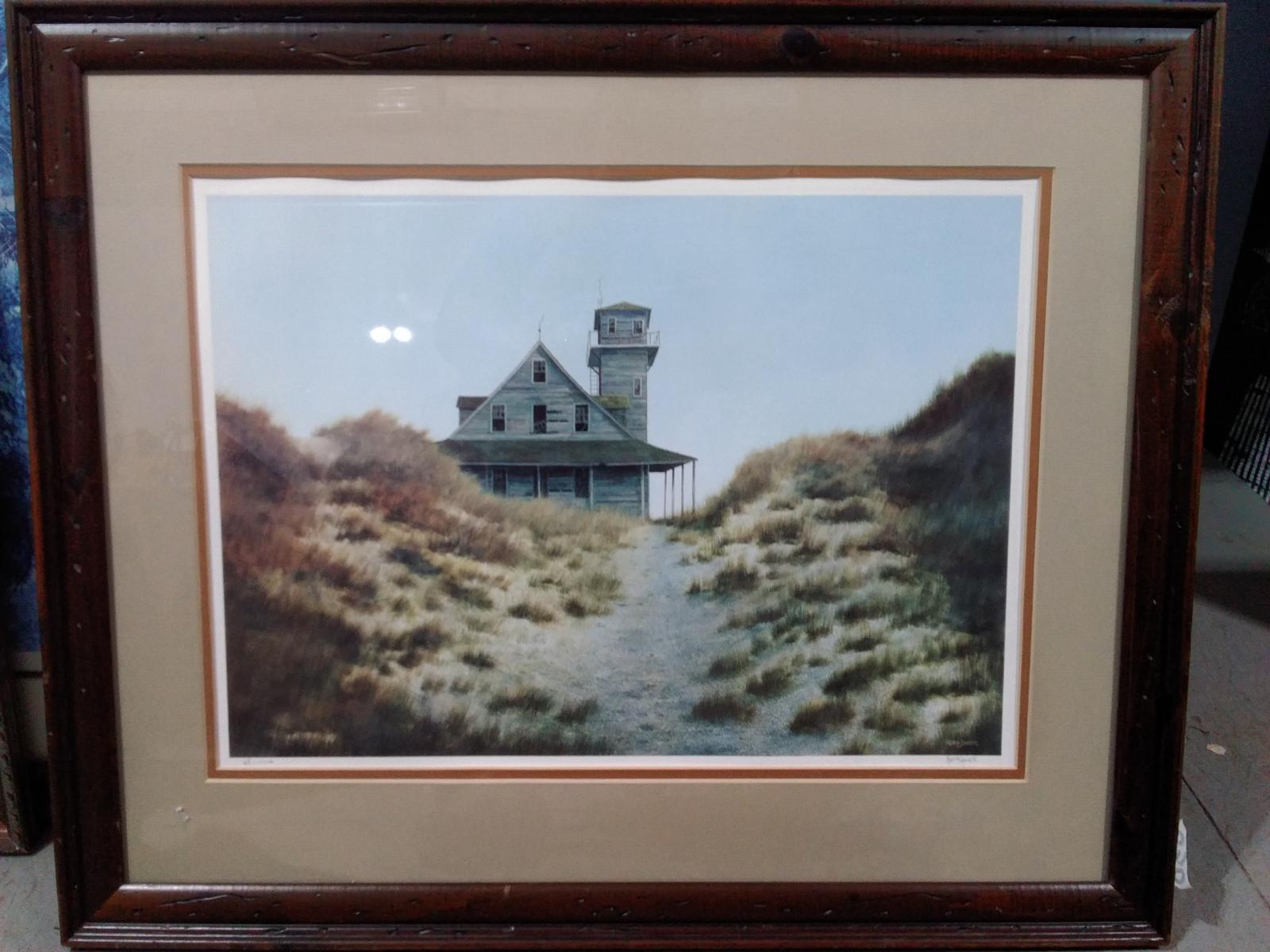 Framed and Matted Print-Beach Lookout by Herb Jones