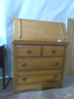 Oak Drop Front Secretary