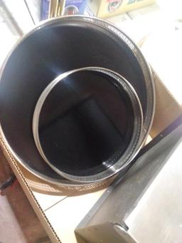 BL-2 Silver plate and Black Trays, Wall mount Mailbox, Clock