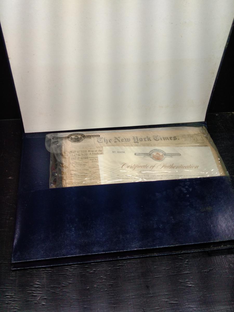 NY Times Portfolio with Newspapers and COA