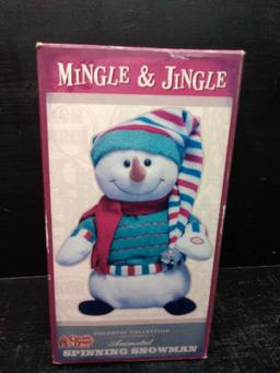 Cracker Barrel Mingle and Jingle Spinning Snowman-NIB