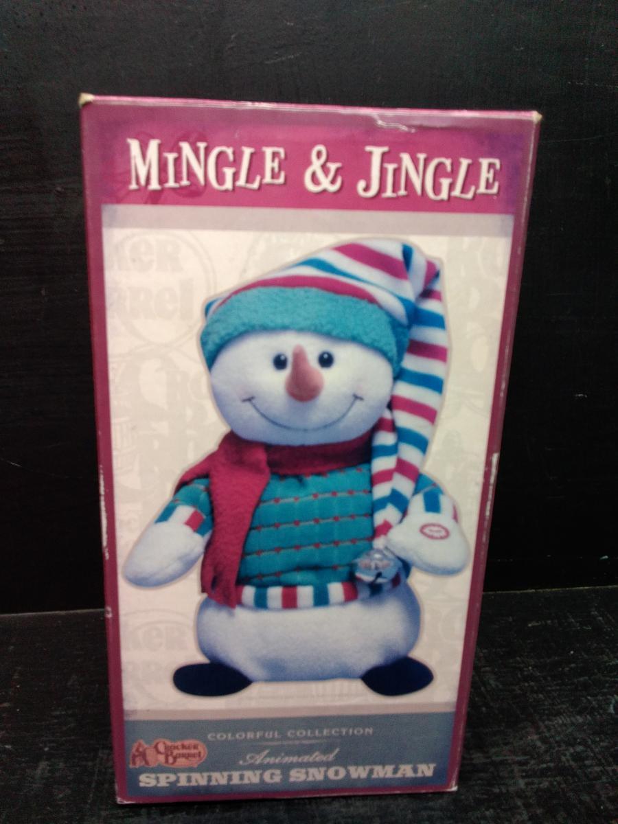 Cracker Barrel Mingle and Jingle Spinning Snowman-NIB