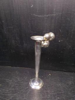 Silver Plate Bud Vase with Snoopy
