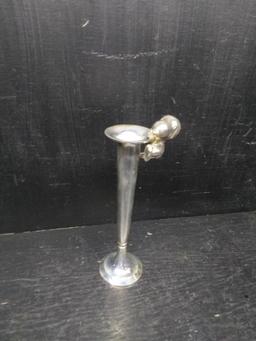 Silver Plate Bud Vase with Snoopy