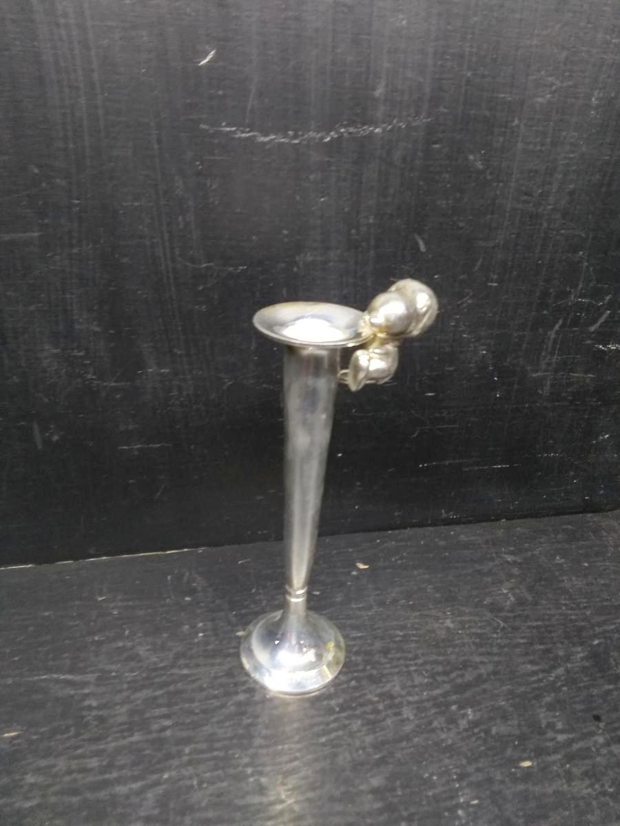 Silver Plate Bud Vase with Snoopy