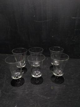 Collection 6 Crystal and Black Base Stems