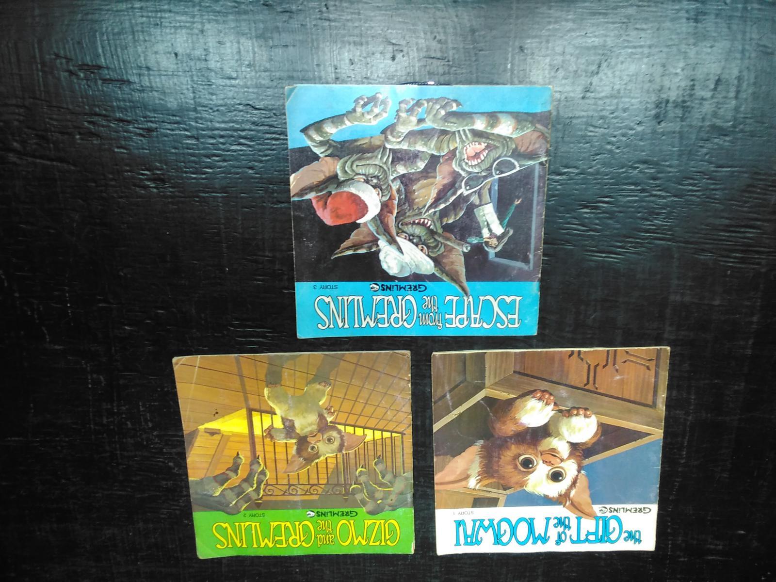 Collection 3 Vintage Gremlins Story Books with 45 Record