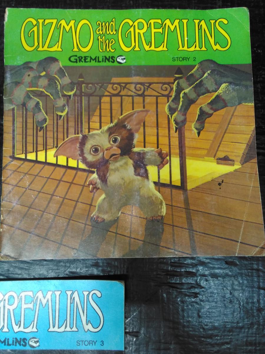 Collection 3 Vintage Gremlins Story Books with 45 Record