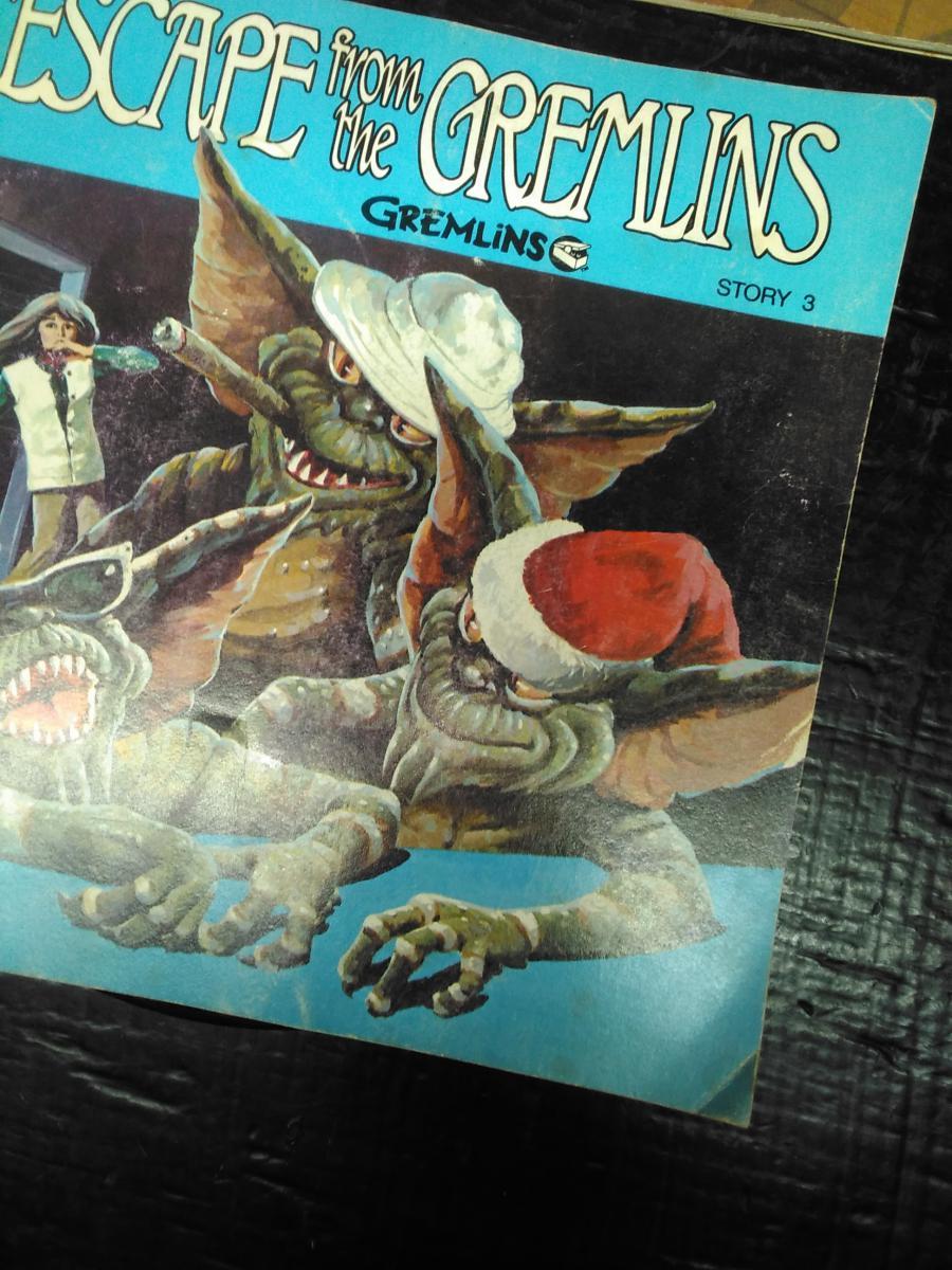 Collection 3 Vintage Gremlins Story Books with 45 Record