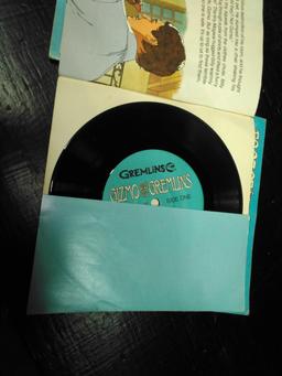 Collection 3 Vintage Gremlins Story Books with 45 Record