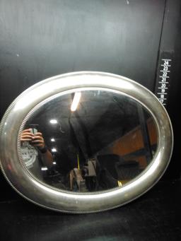 Decorative Silver Frame Oval Mirror