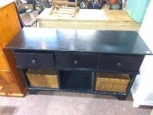 Pier 1 3 Drawer Console with Storage Baskets