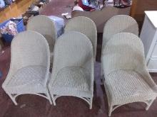 (6) Wicker Patio/Sunroom Chairs (x6)